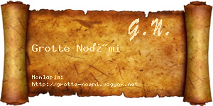 Grotte Noémi névjegykártya
